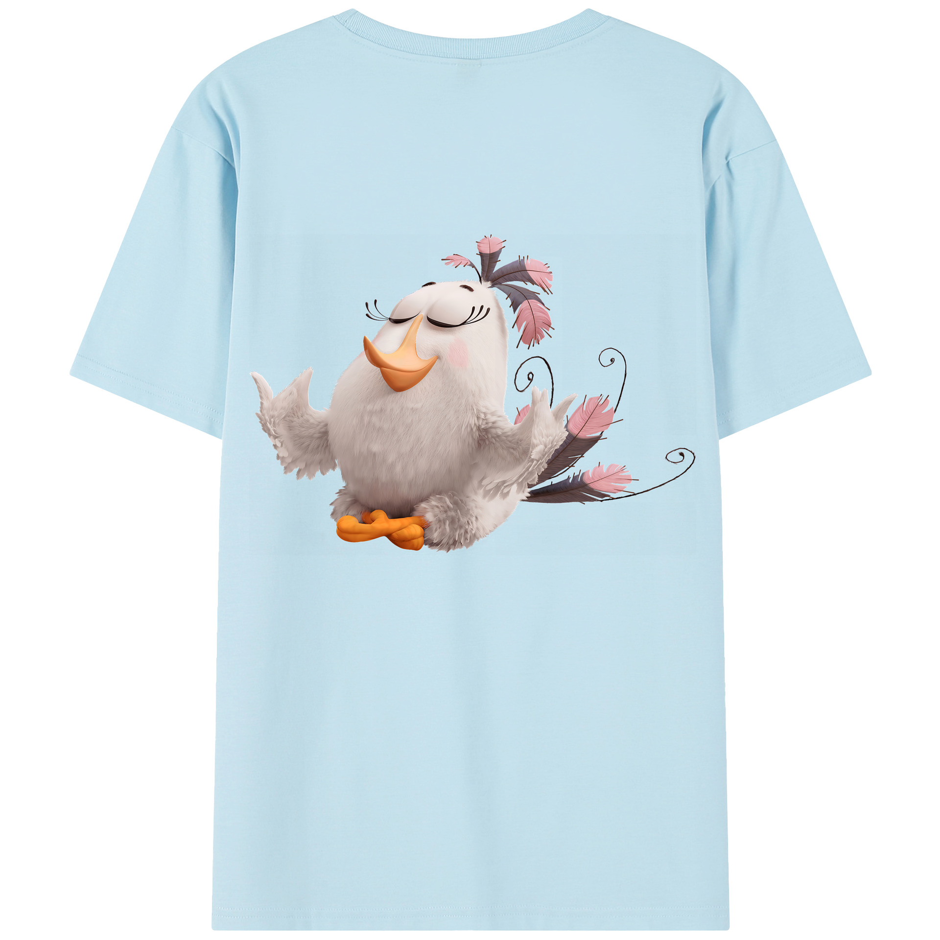 （画像用） Angry Birds アングリーバード 綿100％半袖Tシャツ（背面プリント）